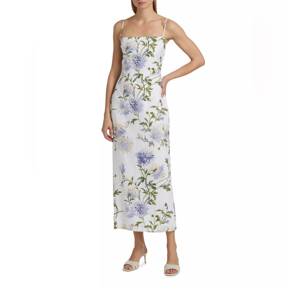 Reformation Frankie Floral Linen Maxi Dress NWOT